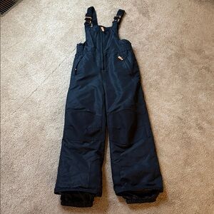 Kids Black Snow Bib Overalls